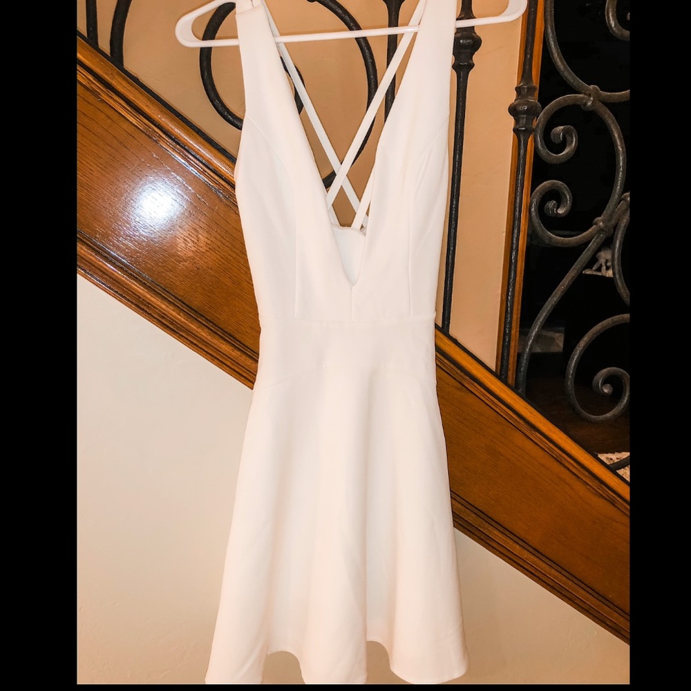 White strappy mini dress